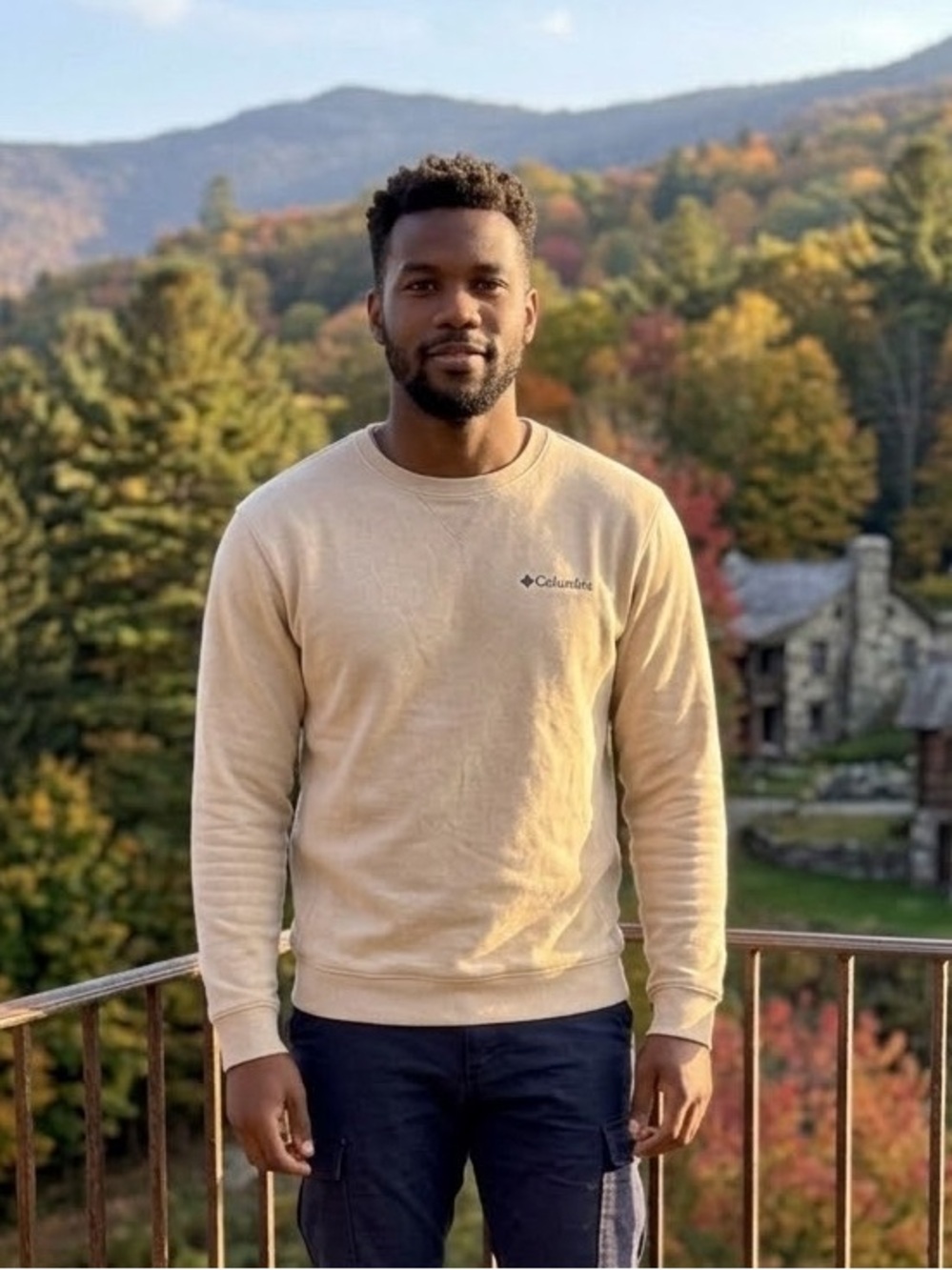 Columbia Beige Crewneck Fleece Sweatshirt Men’s XL